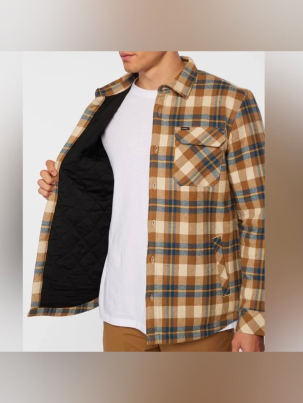 O'Neill Dunmore Jacket Plaid Flannel Work Wear Lined Shacket Size XL New!